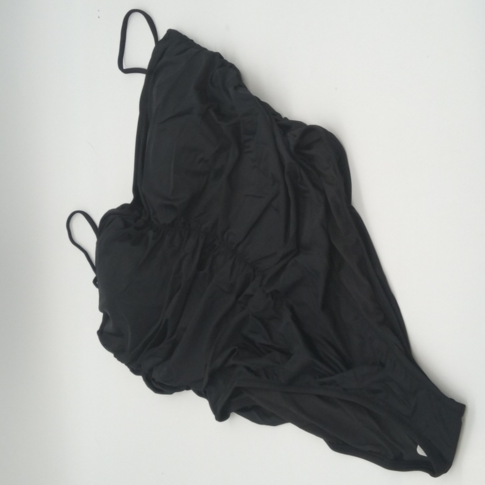 J. Crew Ruched Sweetheart One-Piece Swimsuit Black 22